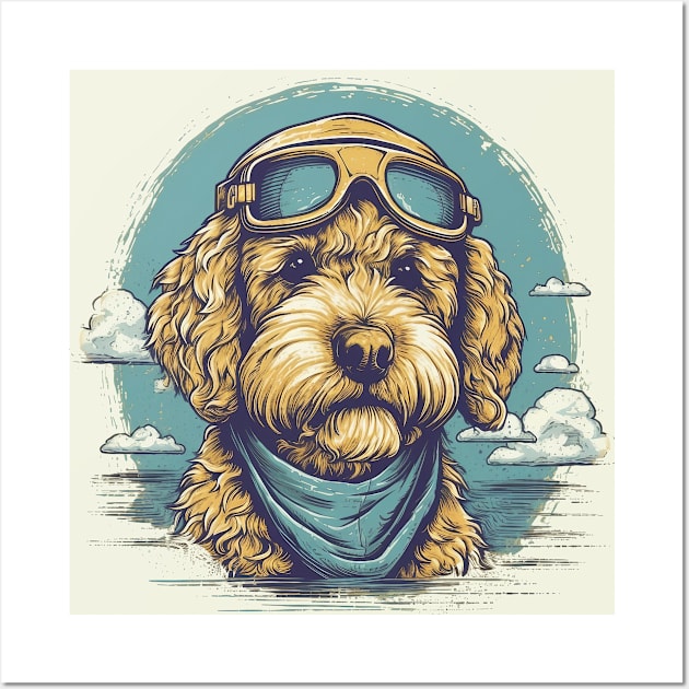 Aviator dog Wall Art by GreenMary Design